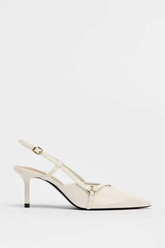 PATENT FINISH SLINGBACK HEELS | Zara US