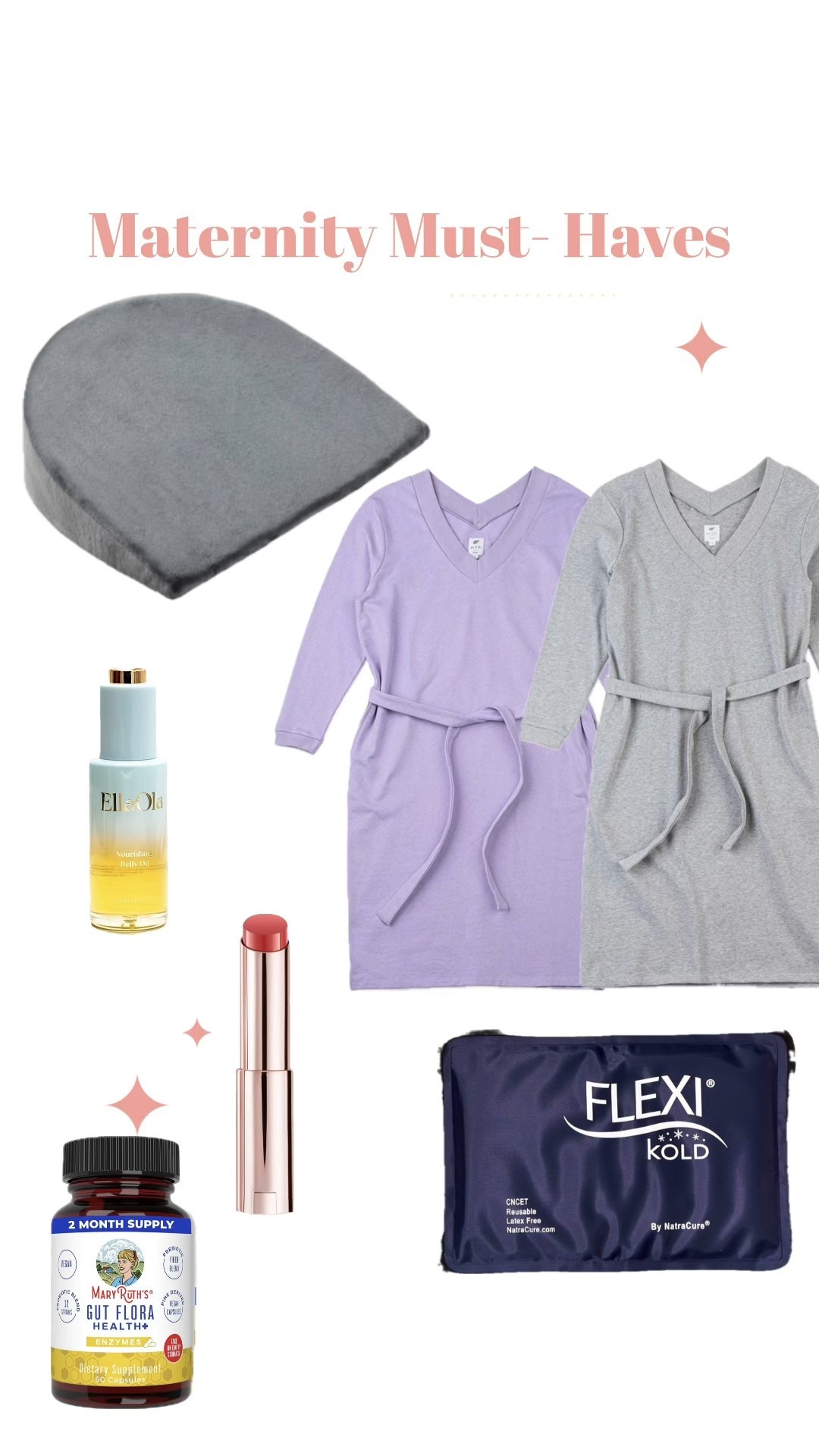 The best pregnancy pillow, organic cotton nightgowns, belly oil that actually works, the biggest flexible ice pack for sore back, and the dreamiest lippie to make myself feel put together! Can’t forget my favorite supplement which is essential for good digestion. Iykyk 

#LTKFindsUnder50 #LTKBaby #LTKBump