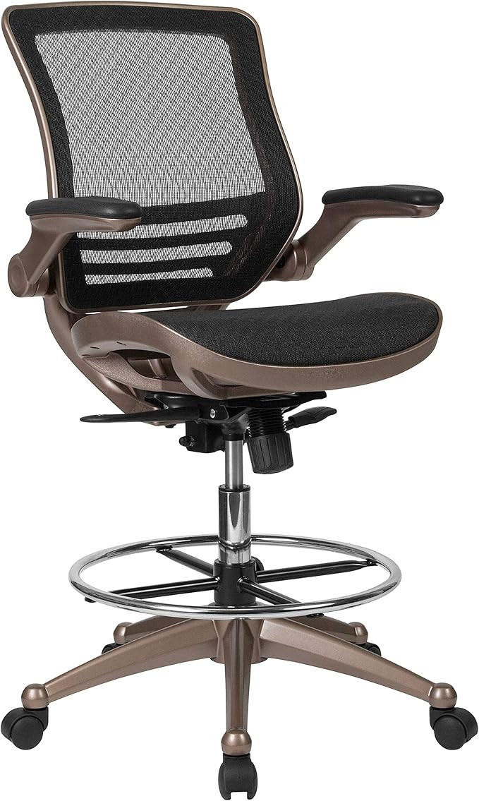 Flash Furniture Waylon Mid-Back Swivel Office Chair with Adjustable Foot Ring and Seat Height, Er... | Amazon (US)