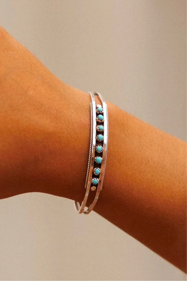 NEW!! "Montana" Kingman Turquoise Cuff Bracelet | Glitzy Bella