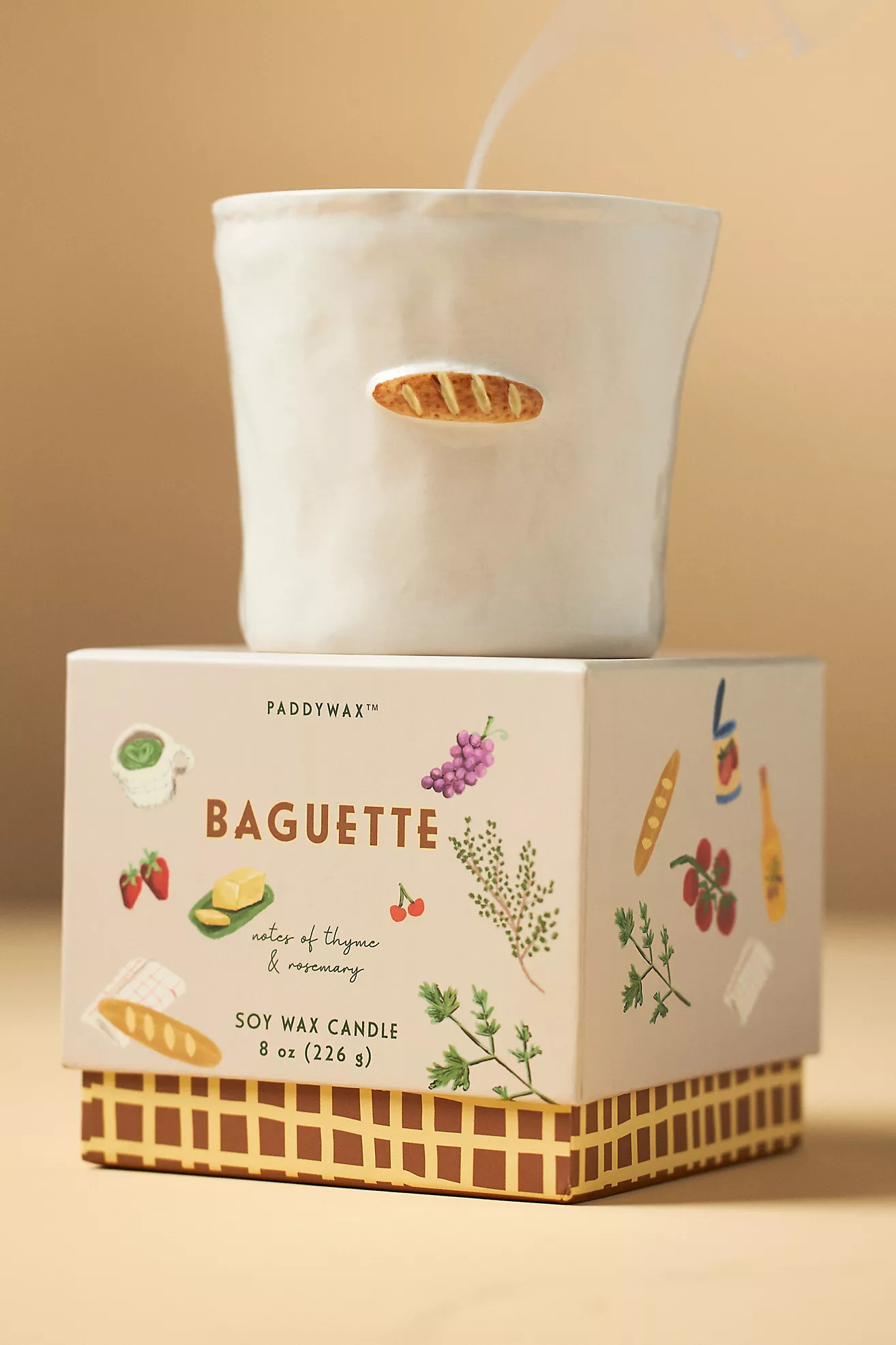 Bistro Gourmand Rosemary Baguette Ceramic Candle | Anthropologie (US)