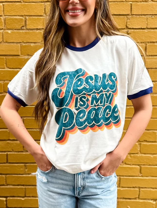 Jesus Is My Peace Ringer Tee | Worthy Wear