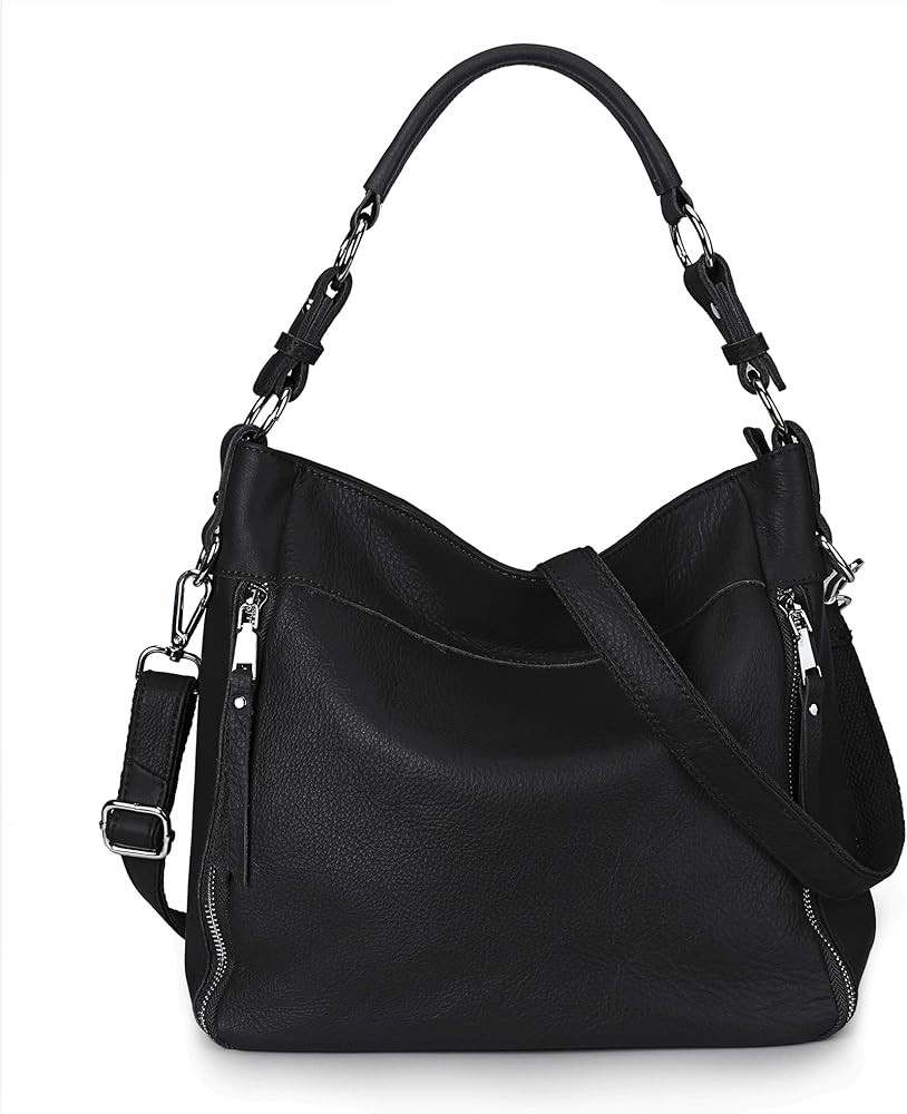 YALUXE Genuine Leather Shoulder Bag for Women Top Handle Handbag Purse Hobo Bag with Crossbody St... | Amazon (CA)