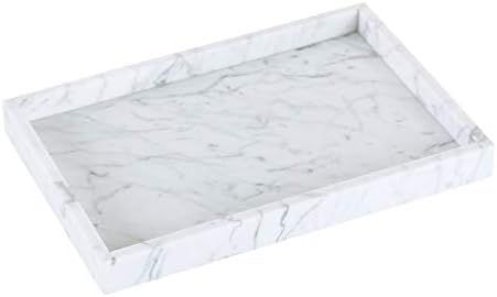 JESSILIN HOME Marble Tray, Rectangle Decorative Stone Tray for Storage and Display with Perfume, ... | Amazon (US)