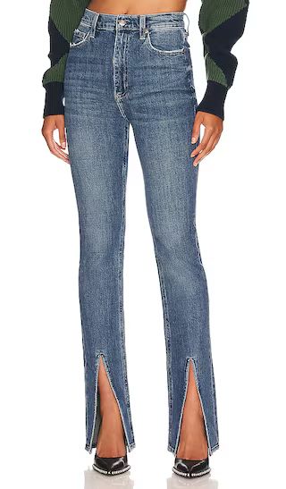 Colleen High Rise Slim Flare in Willow | Revolve Clothing (Global)