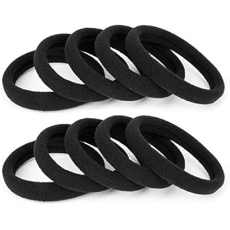 XIMA 60pcs Nylon Elastic Hair Ties Hair Ties Bands Rope No Crease Elastic Fabric Large Stretch Ponyt | Amazon (US)