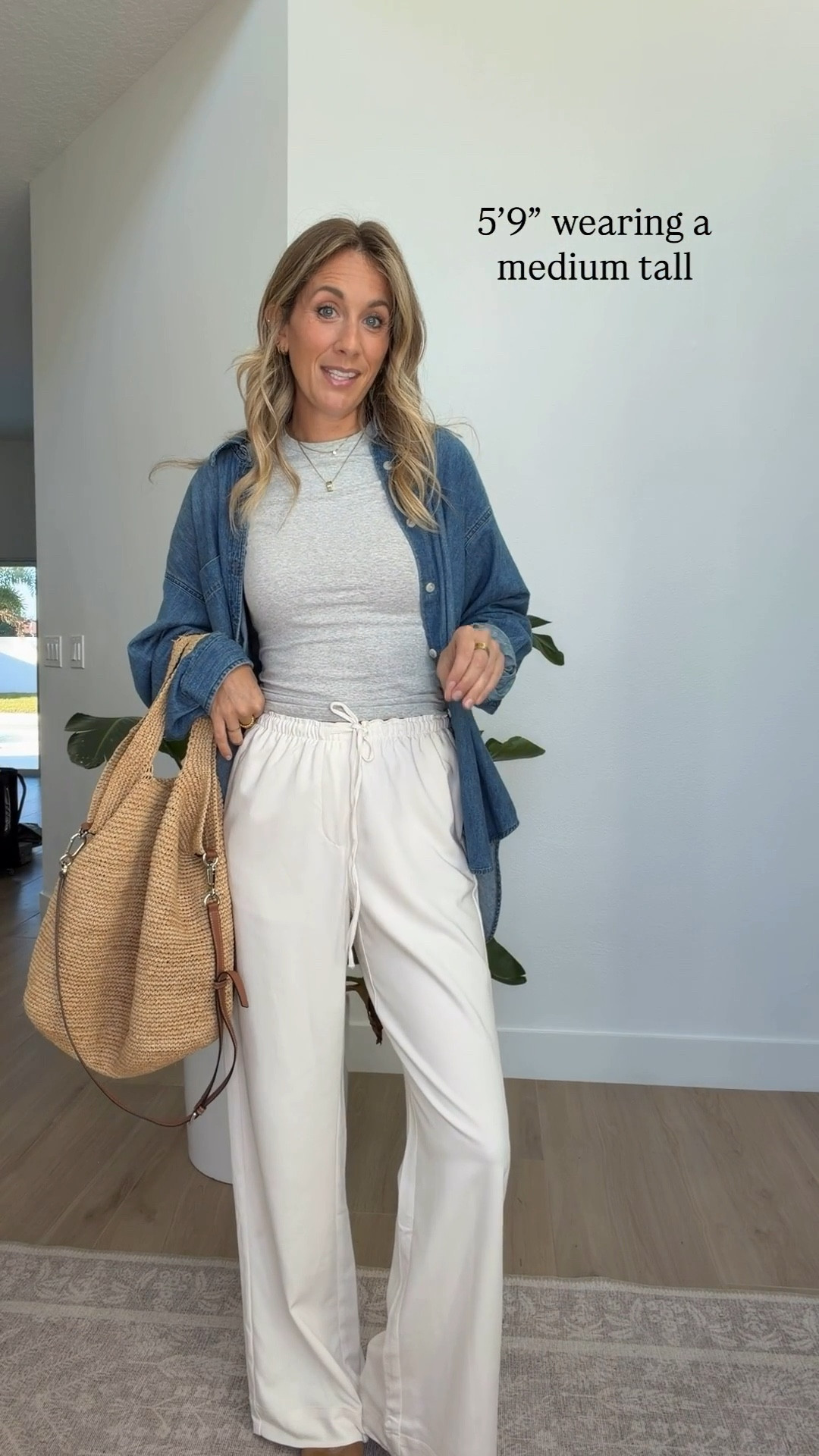Summer outfit If you loved the Aritzia Lodge pants target just released a new similar version for just $35!! They come in cream, blue and black, and in three different inseams, petite, regular, and tall! I am 5’9” wearing the medium tall. They are perfect for travel, work, leisure, and everything in between! They are going to be perfect for spring and summer

#LTKU #LTKootd #LTKmomlife
