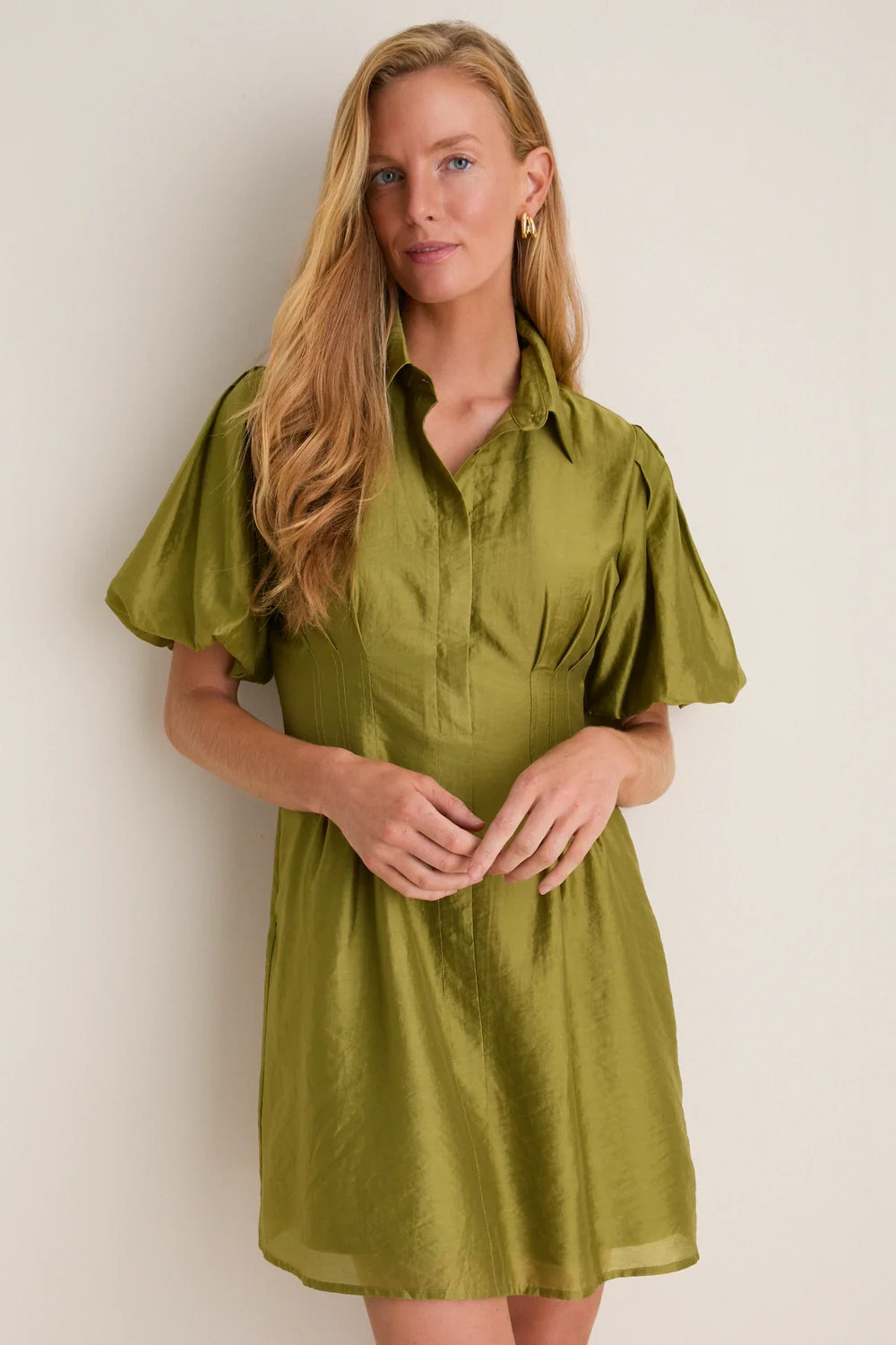 Moss Organza Mini Delaney Dress | Tuckernuck (US)