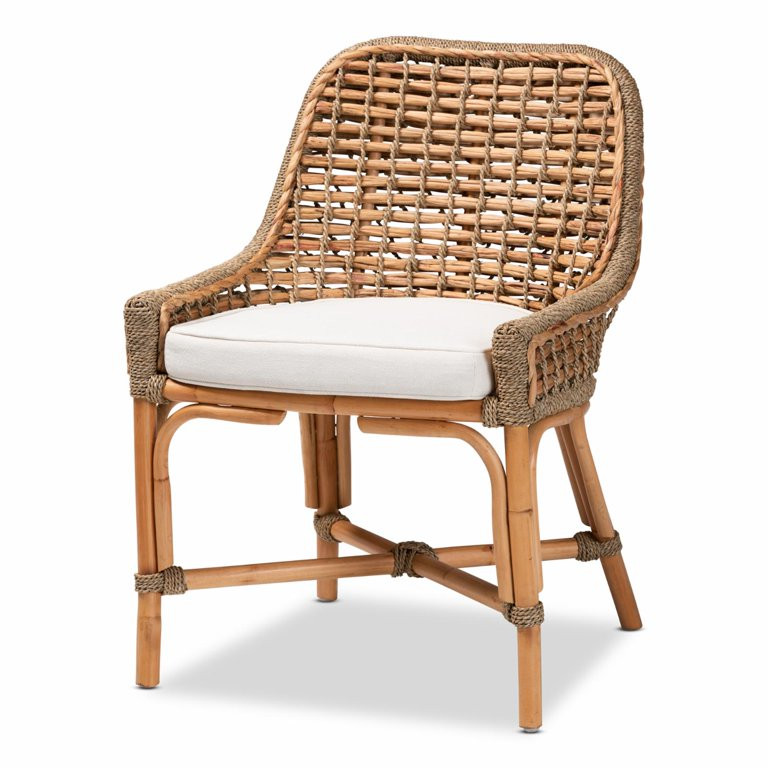 Baxton Studio Kyle Rattan Dining Side Chair | Walmart (US)