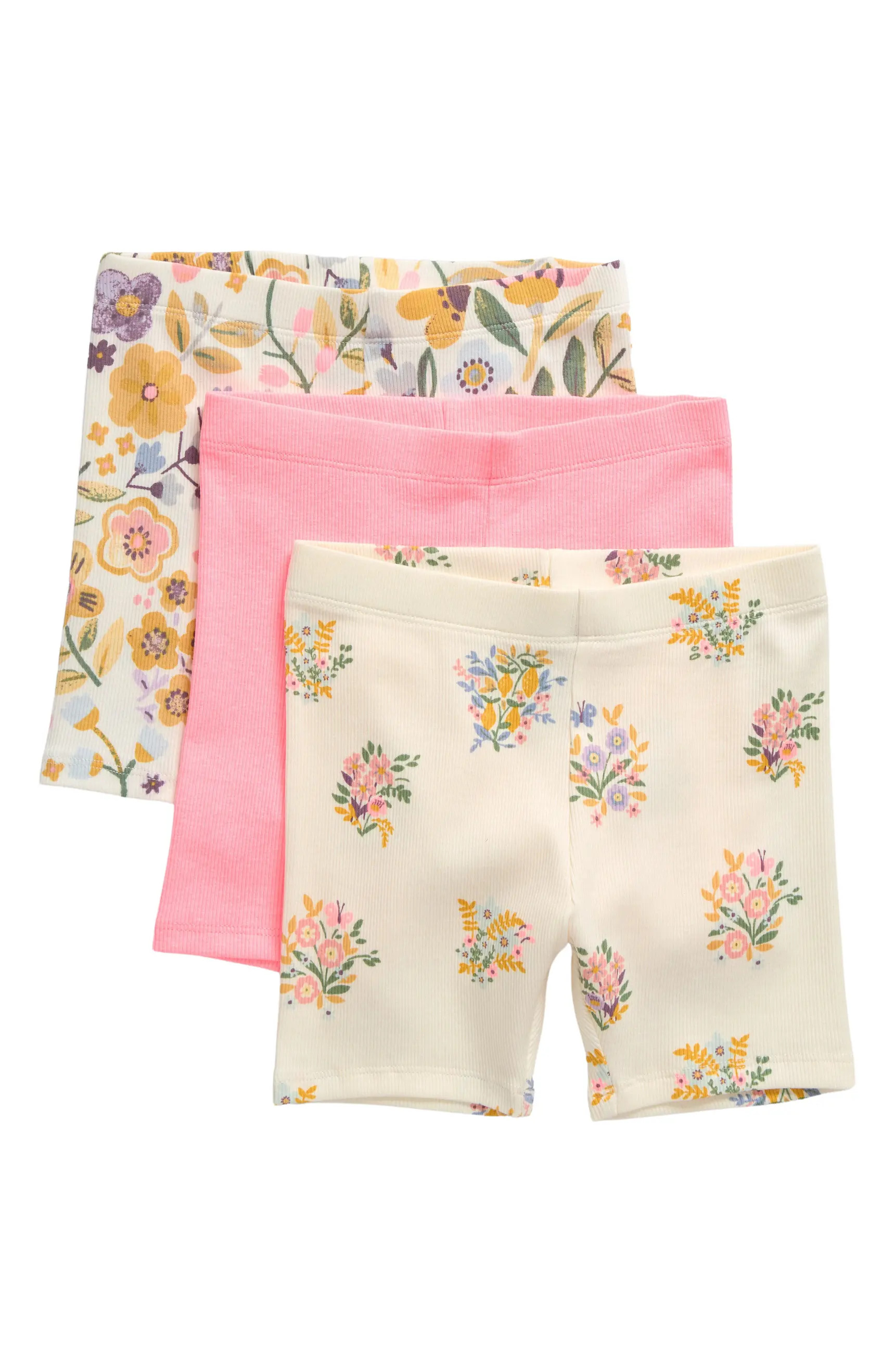 NEXT Kids' Rib Assorted 3-Pack Stretch Cotton Bike Shorts | Nordstrom | Nordstrom