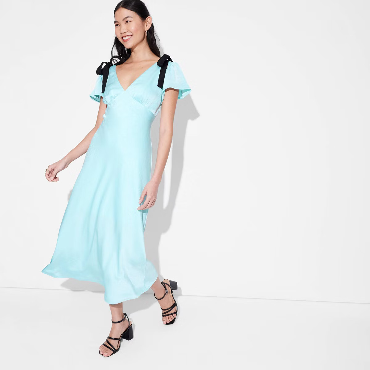 Women's Flutter Short Sleeve Maxi A-Line Dress - Wild Fable™ | Target