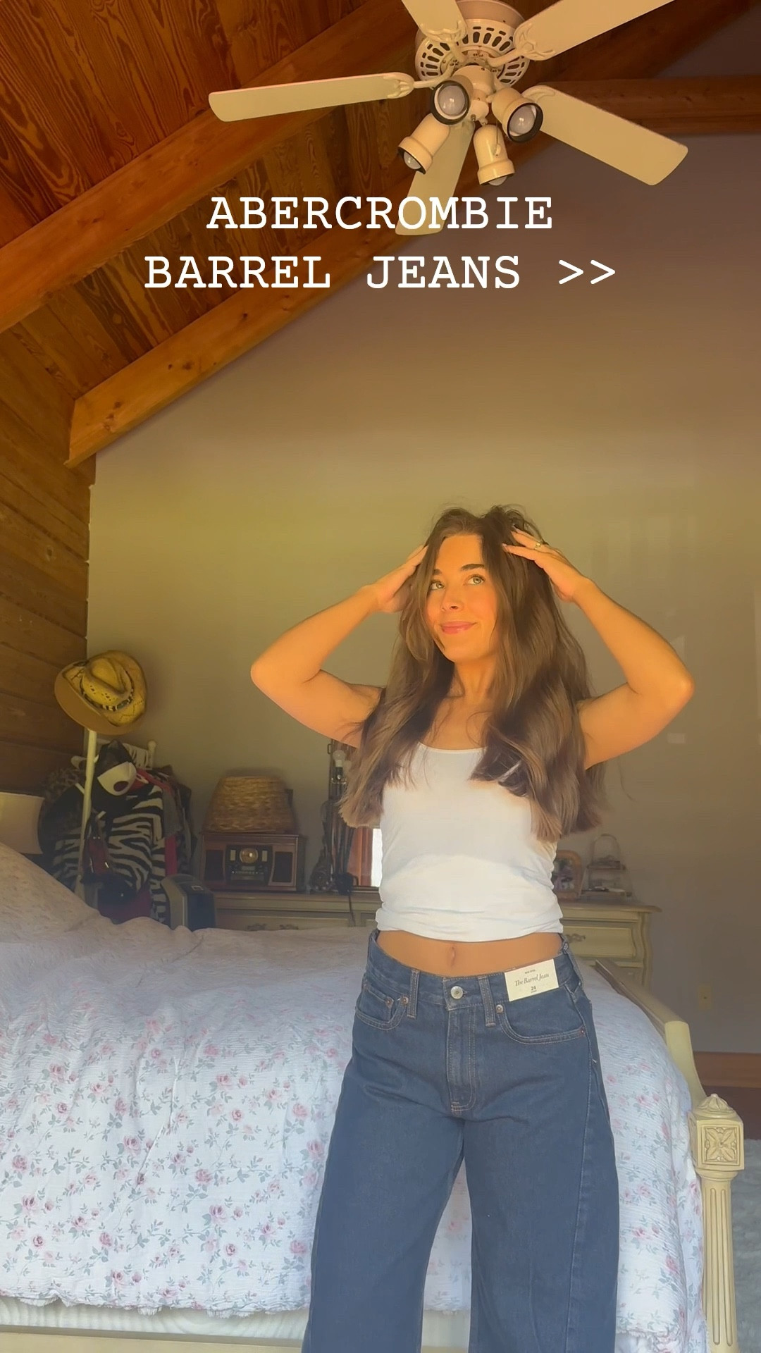 Abercrombie barrel Jean 🫶🏼 got this pair in my TTS, but have another pair + sized up one for baggier fit 🤍 TTS: 24 short. Barrel Jean. Petite fashion. Abercrombie denim  25% off code AFVIVIANE

#LTKSaleAlert #LTKHome