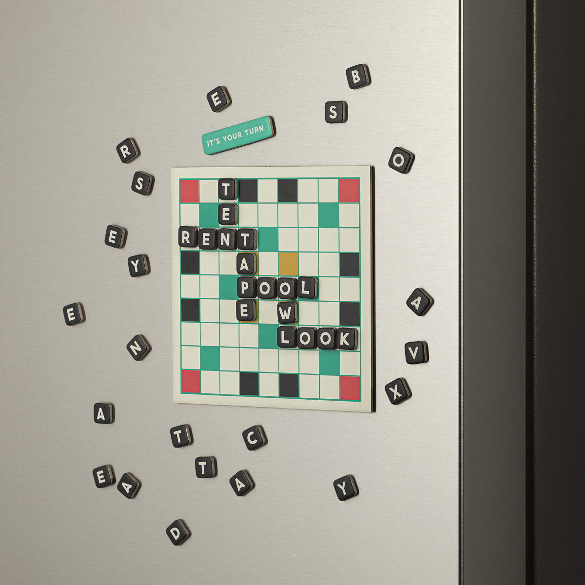 Scrumble Magnetic Fridge Game | UncommonGoods