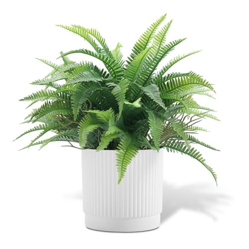 Coferset Small Fake Plant 12.2" Fern Potted Artificial Plants for Shelf Desk Home Bathroom Farmhouse Room Office Kitchen Farmhouse Coffee Table Decor | Amazon (US)