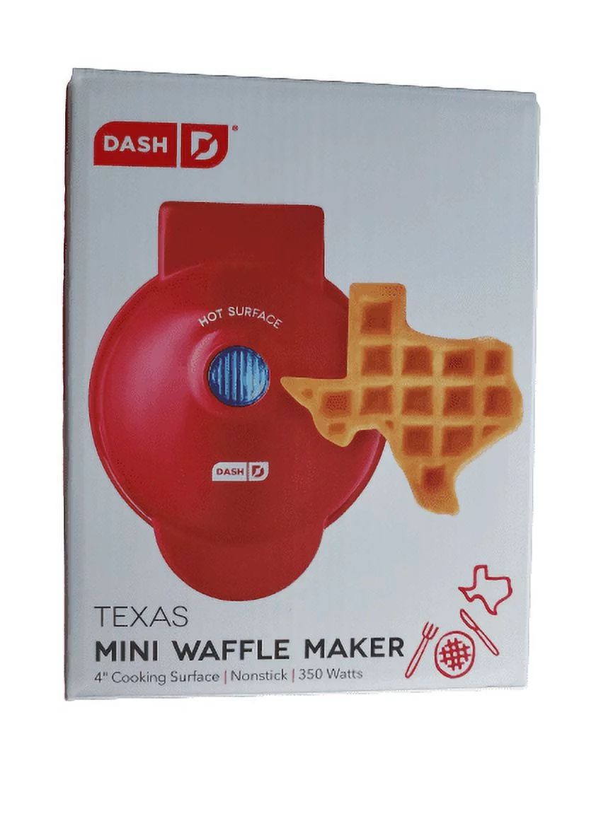Dash Mini Waffle Maker TEXAS, 4" Nonstick, Lonestar Waffle | Walmart (US)