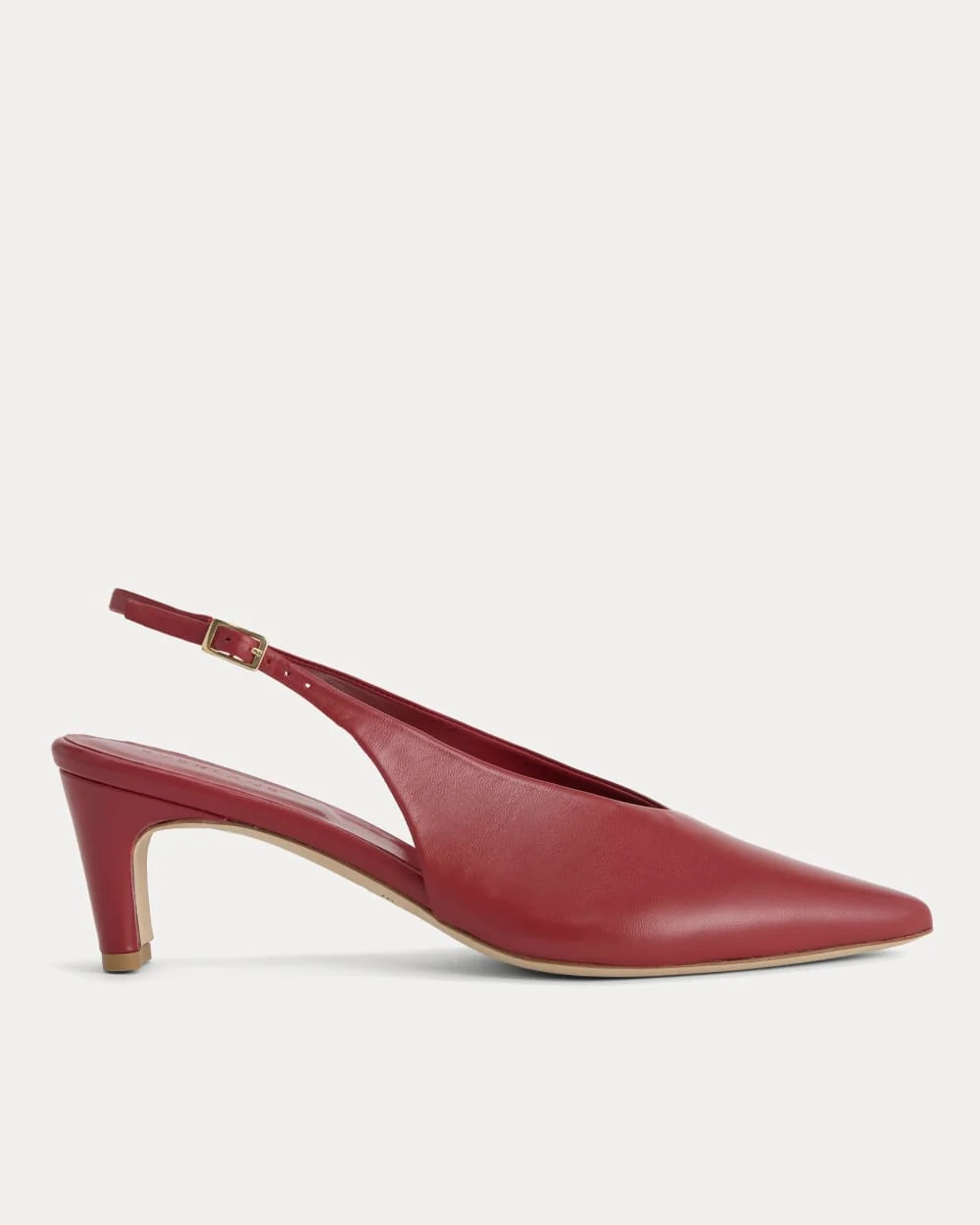 Pointed-Toe Slingback Heel | Rouge | Everlane