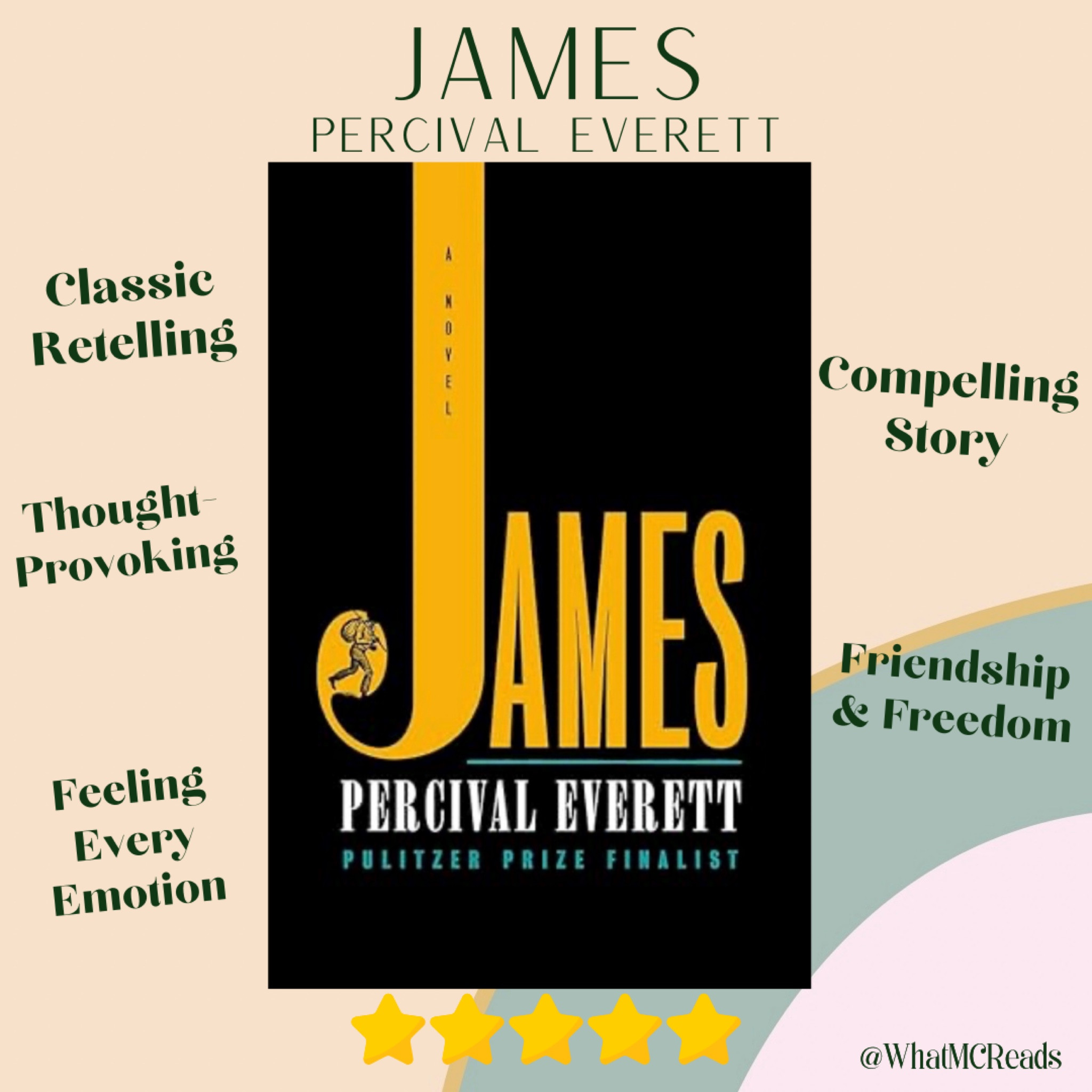 𝐉𝐚𝐦𝐞𝐬 𝐛𝐲 𝐏𝐞𝐫𝐜𝐞𝐯𝐚𝐥 𝐄𝐯𝐞𝐫𝐞𝐭𝐭 𝐁𝐨𝐨𝐤 𝐑𝐞𝐯𝐢𝐞𝐰

𝐑𝐚𝐭𝐢𝐧𝐠: 5 out of 5 Stars
𝐆𝐞𝐧𝐫𝐞: Historical Fiction, Classic Retelling, Literary Fiction
𝐋𝐞𝐧𝐠𝐭𝐡: 303 Pages

⚠️ Trigger Warnings: murder, rape, death, violence

James is a reimagining of Mark Twain’s Huckleberry Finn, told from James the slave’s point of view.  If I had to choose five words to describe this book, I would choose: thought-provoking, suspenseful, heart-breaking, heart-warming, and exciting.  I absolutely couldn’t put it down and when I finished it, I was in a book slump because of how impacted I was by the story.  James’s POV is very matter-of-fact and in a somber tone – simply sharing his experiences as a slave and how he uses that to navigate being a runaway slave and later hopefully a free man.  The way Perceval Everett writes James’s POV is utterly captivating to the readers.  Slaves were viewed as stupid, but James contradicts this thinking with the level of knowledge and wisdom that is on display throughout the story.  While I haven’t read Huckleberry Finn, I’ve been told it’s a lighter, more humorous read. I think reading it coupled with James would add an extra layer of depth and perspective to the original story due to the compelling way Everett portrays James’s character.

𝐑𝐞𝐜𝐨𝐦𝐦𝐞𝐧𝐝? ✨ James put me into a book slump in the best way possible. It’s a story that I was so captivated by that I find myself thinking of the story and the characters over and over.  I have been recommending this book to people even before I hit the halfway mark and will always recommend it.  This book is a piece of literary fiction that I hope becomes a modern classic.

#LTKFindsUnder100 #LTKFindsUnder50 #LTKHome