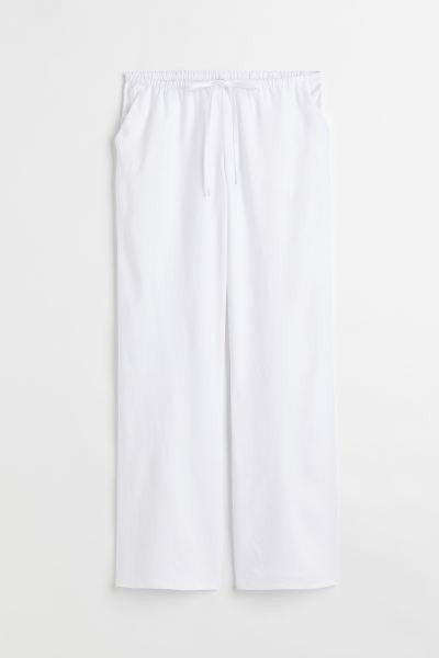 Wide-leg Pants - White - Ladies | H&M US | H&M (US + CA)