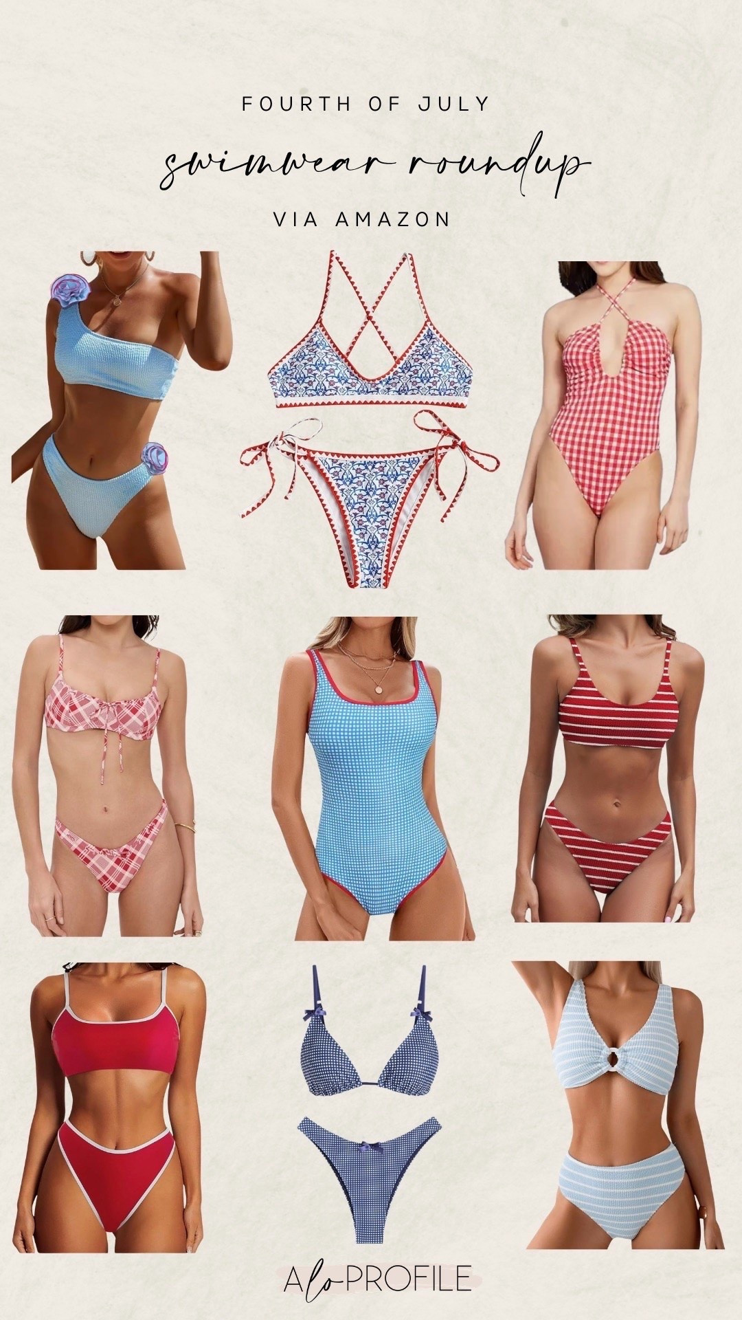 Patriotic Swimwear via Amazon // swimwear, swimsuits, neutral swimsuits, neutral swimwear, vacay style, resort wear, beach wear, beach outfit, beach vacation, summer outfits, summer style