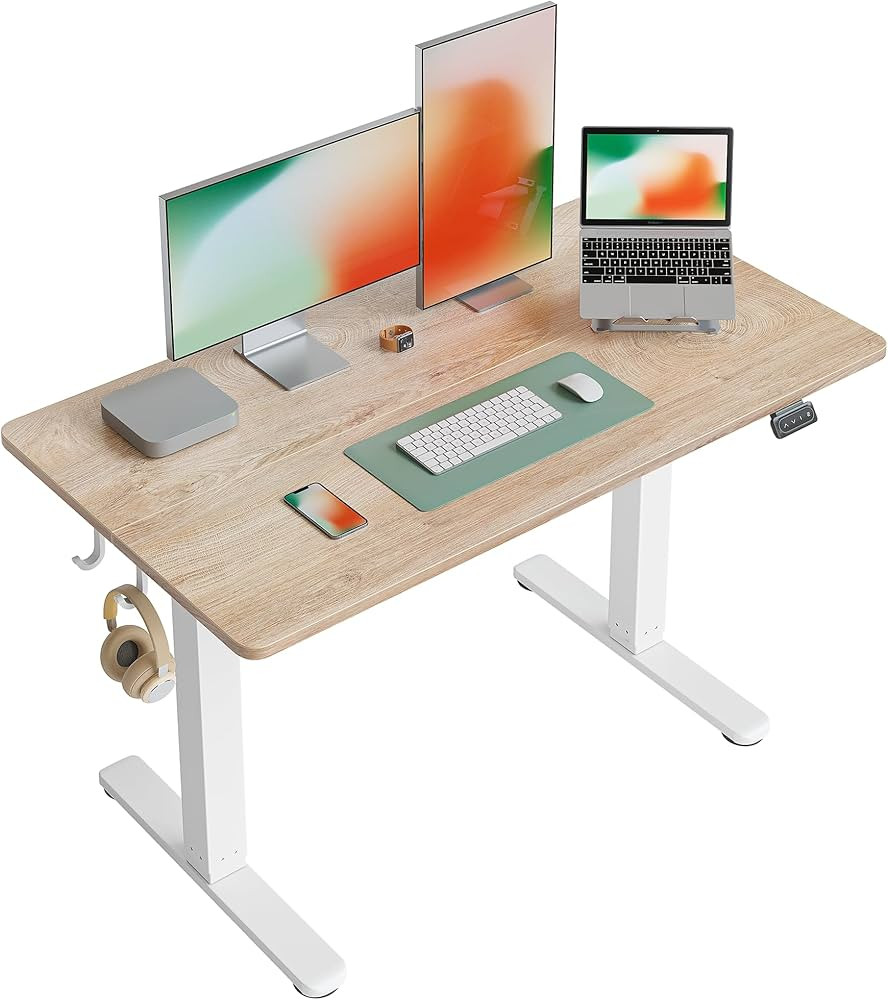 BANTI 55'' Standing Desk, Electric Stand up Height Adjustable Home Office Table, Sit Stand Desk w... | Amazon (US)