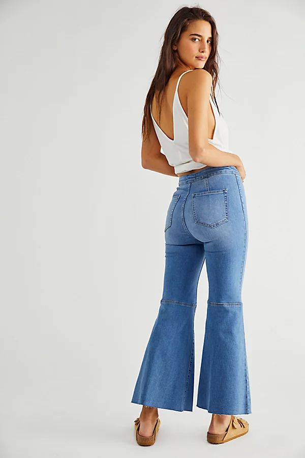 Youthquake Crop Flare Jeans by We The Free at Free People, Authentically Blue, 31 | Free People (Global - UK&FR Excluded)