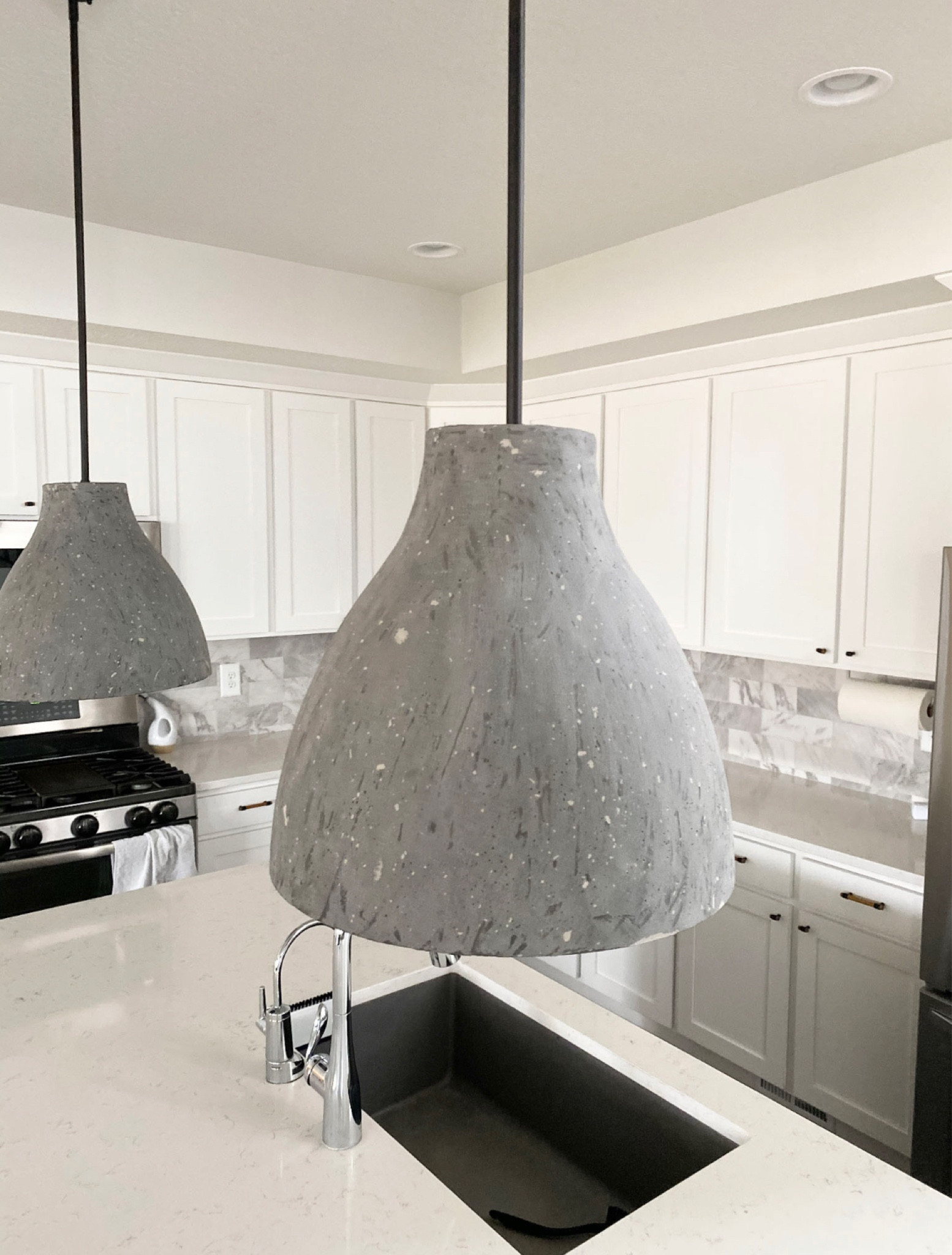 DIY faux concrete pendant light

#LTKunder50 #LTKhome