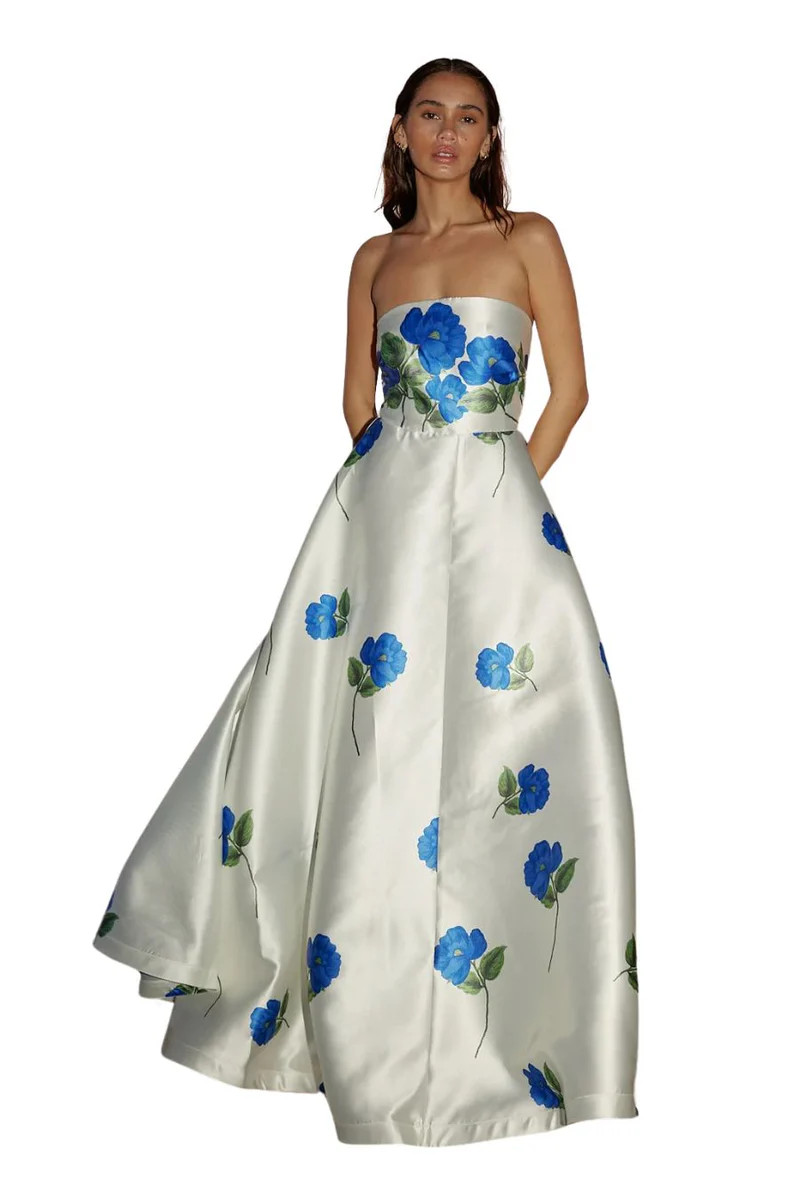 Audrey Dress in Foam/Celeste | Bunny & Babe