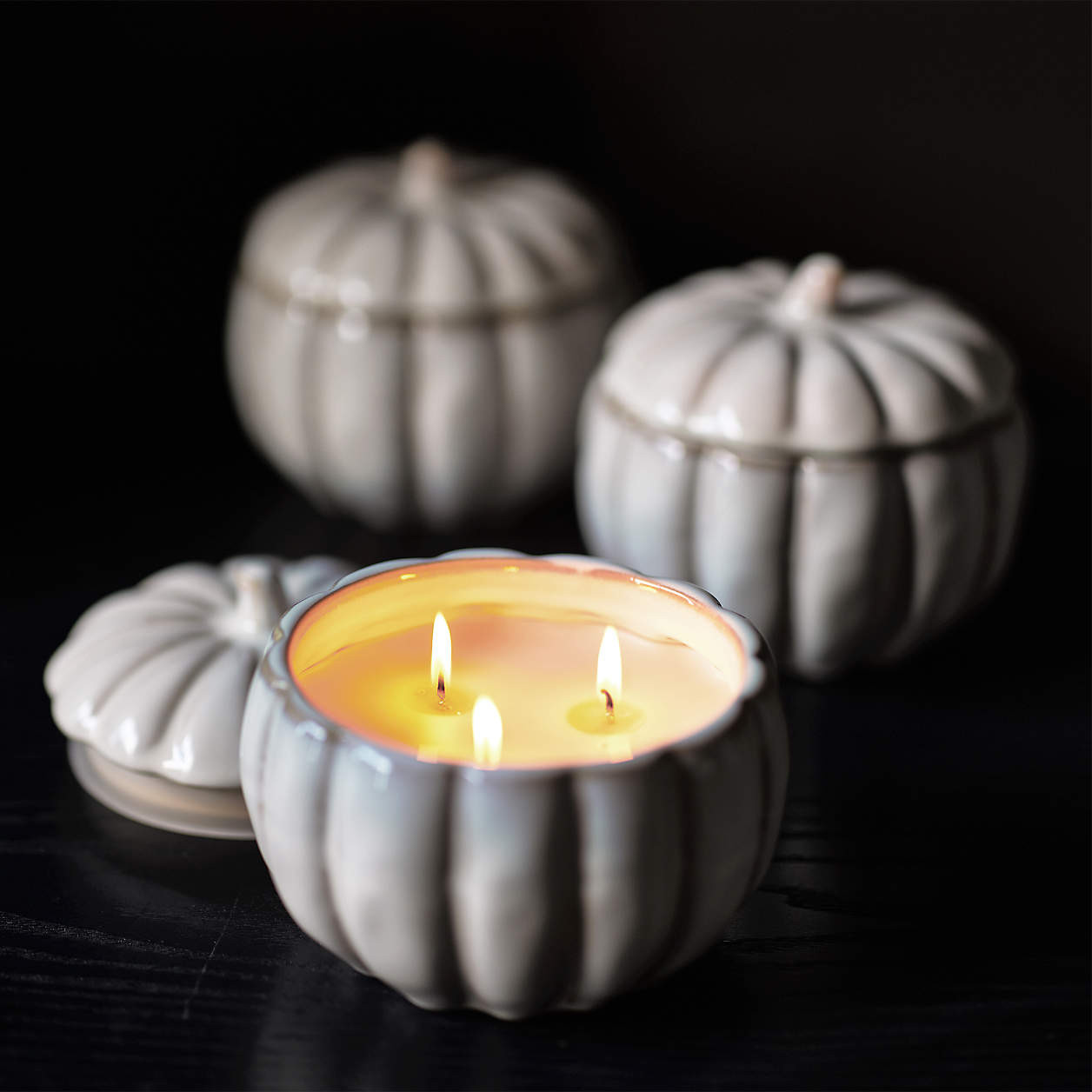 Pumpkin Orange Harvest 3-Wick Scented Candle + Reviews | Crate & Barrel | Crate & Barrel