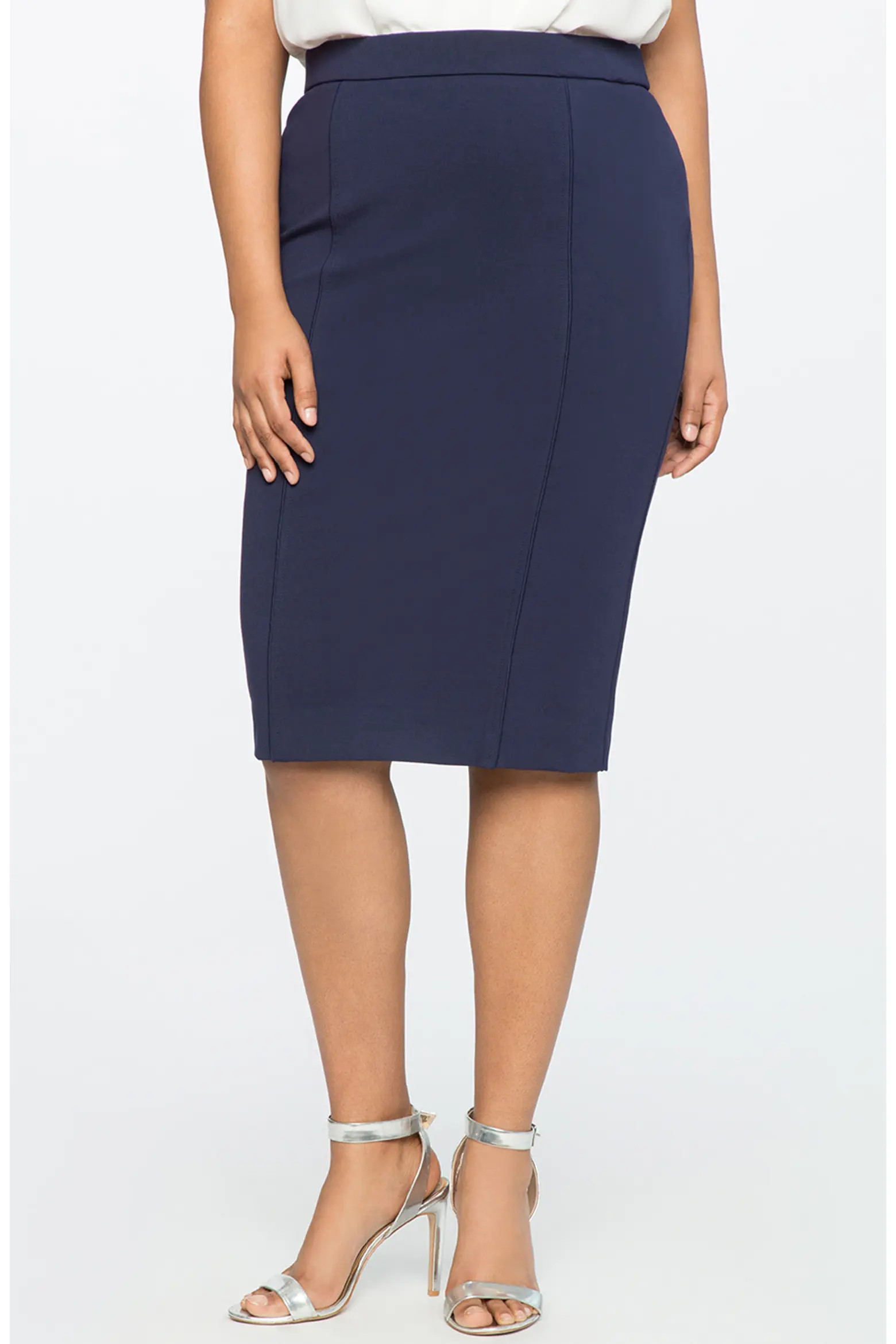 ELOQUII The Ultimate Stretch Midi Pencil Skirt (Women) | Nordstrom | Nordstrom