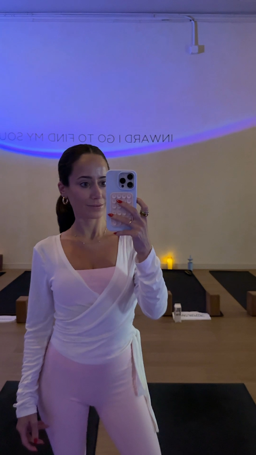 Light pink workout set with white cross pilates top 

#LTKPetite #LTKselfcare #LTKActive