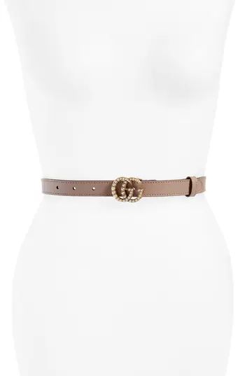 Women's Gucci Calfskin Leather Skinny Belt | Nordstrom