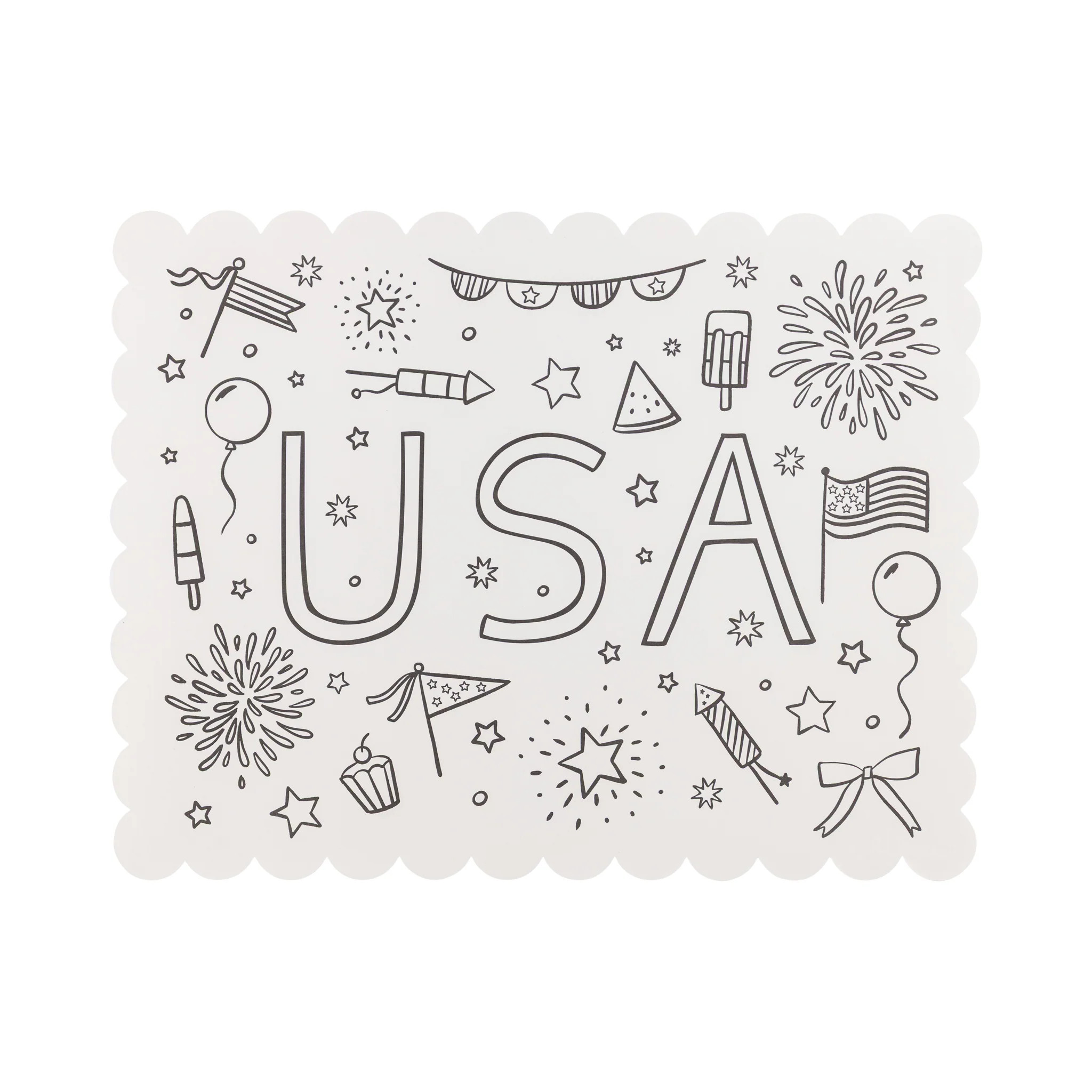 USA Coloring Activity Placemat (24 ct) | My Mind's Eye