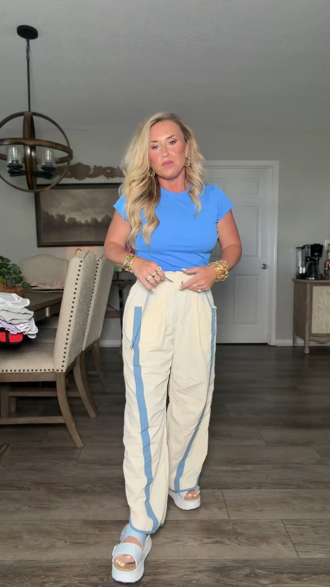 The cutest track pants 🤍
 

 #LTKgrwm #LTKootd #LTKHome