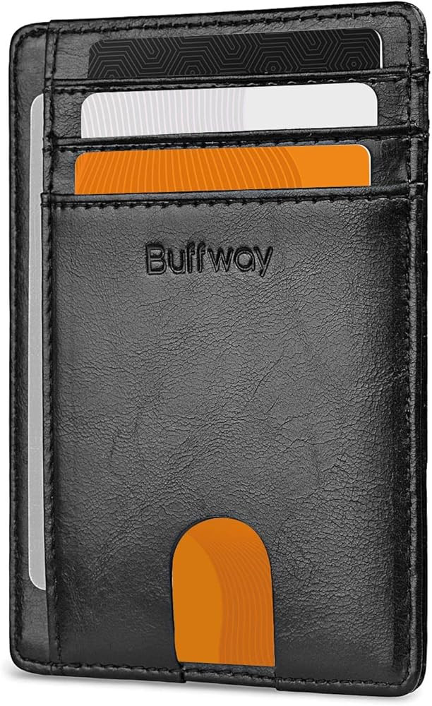 Buffway Slim Wallet for Men Women Minimalist Small Leather Front Pocket Wallets with RFID Blockin... | Amazon (CA)