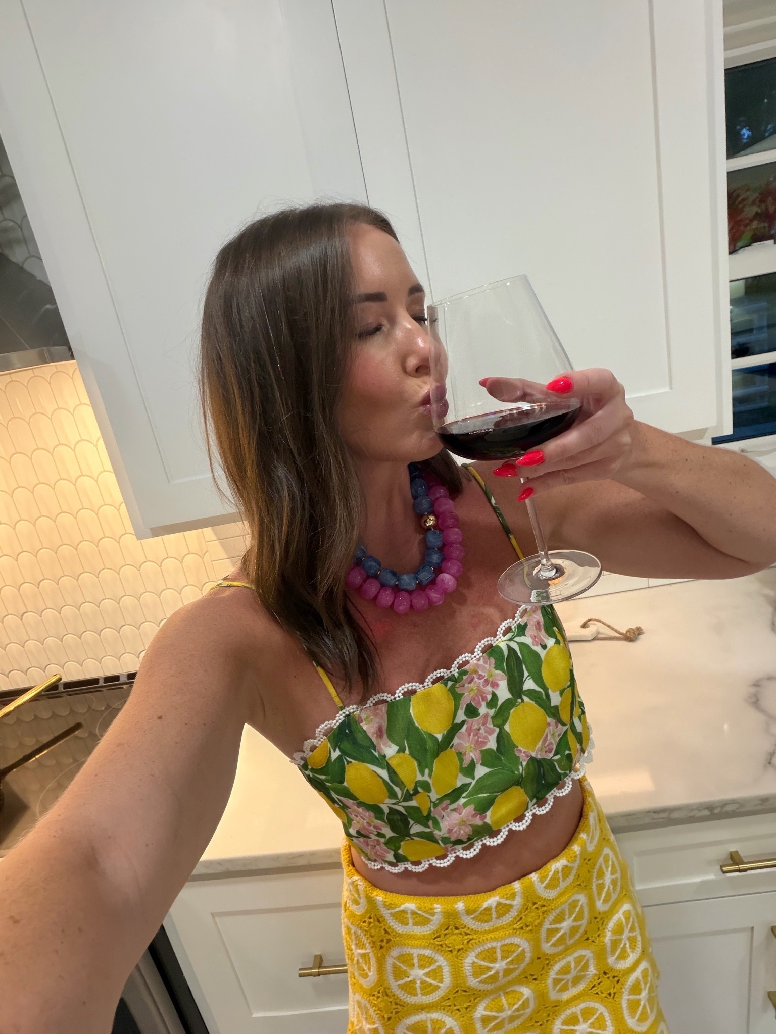 Mixing patters and beaded necklaces have been my jam recently! Oh and these are my favorite wine glasses right now! 

+ my lemon skirt is back in stock!

#LTKootd #LTKHome #LTKdayinmylife