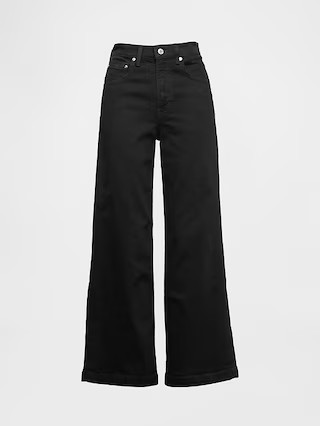 High Rise Stride Wide-Leg Ankle Jeans | Gap (US)