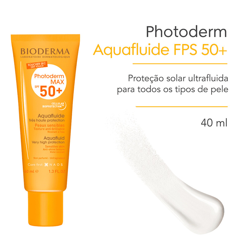 Protetor Solar Bioderma Photoderm Max Aquafluide FPS 50+ Facial | Beleza na Web | Beleza Na Web (BR)