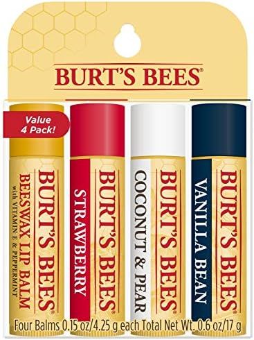 Burt's Bees Lip Balm Stocking Stuffer, Moisturizing Lip Care Holiday Gift, 100% Natural, Original... | Amazon (US)