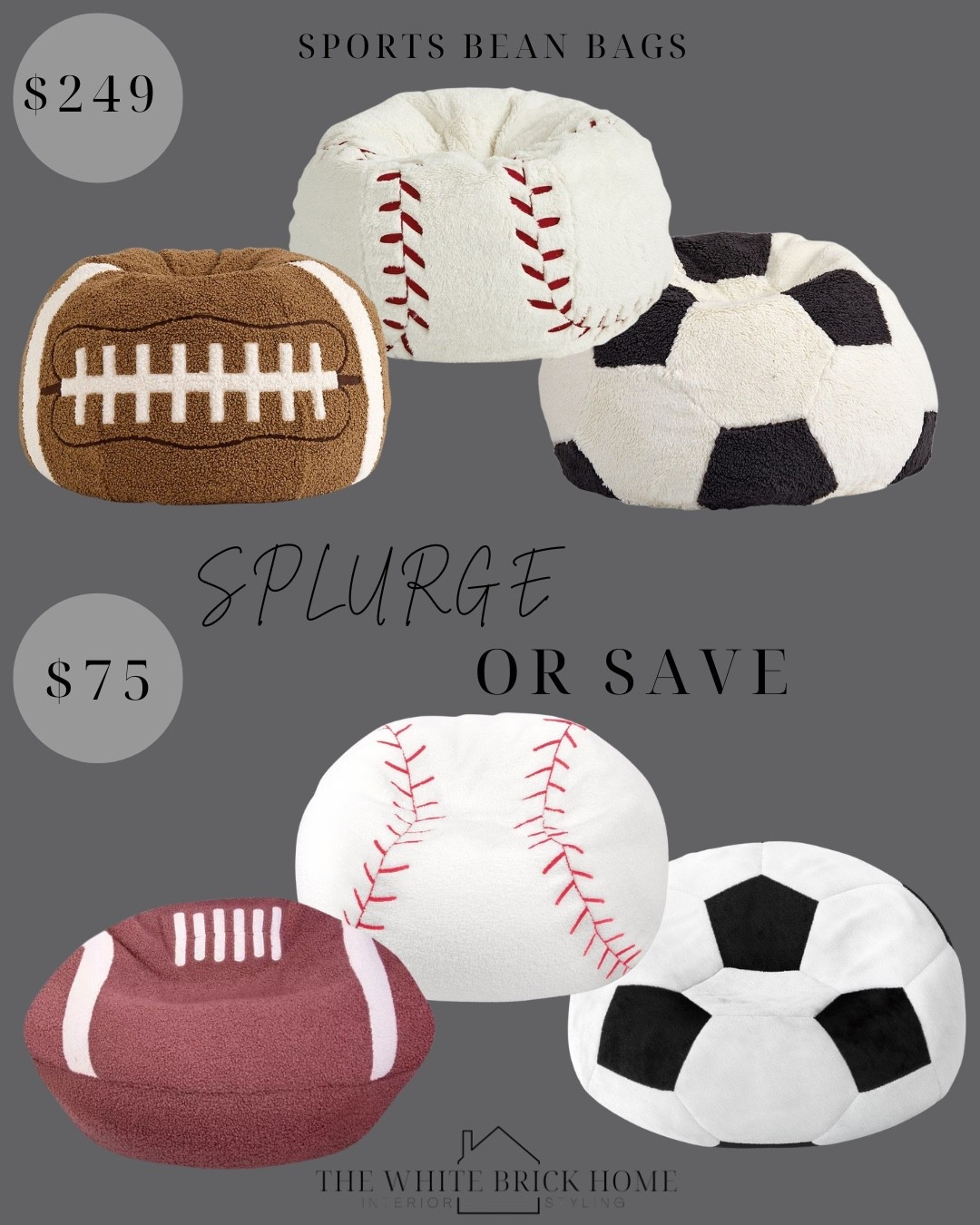A bean bag is a fun addition to any bedroom or hang out space. These sports themed one are too cute! And come at two different price points - these would make a fun gift idea, too! 

Boys room, boys bedroom, kids room, kids bedroom, boys room bean bags, boys room decor, boys room ideas, soccer bean bags, football bean bag, baseball bean bag, pottery barn kids sports bean bag, target sports bean bag, target boys room, boys room theme, boys room ideas, boys room decor, sports bedroom ideas, toddler boy, toddler boy bedroom, target kids bedroom, target boys bedroom 

#LTKFindsUnder50 #LTKHome #LTKKids