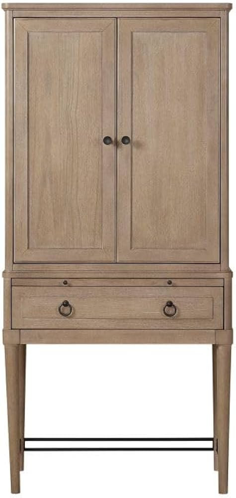 A Sand-Colored Wood Bar Cabinet: Wine Storage & Glass Holders | Amazon (US)