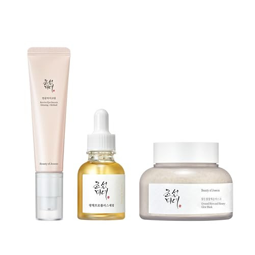 Beauty of Joseon Skincare Trio for Face Ginseng Eye Serum Glow Serum Rice and Honey Glow Mask for Under Eye Smooth Moisturize Skin, Korean Skincare | Amazon (US)