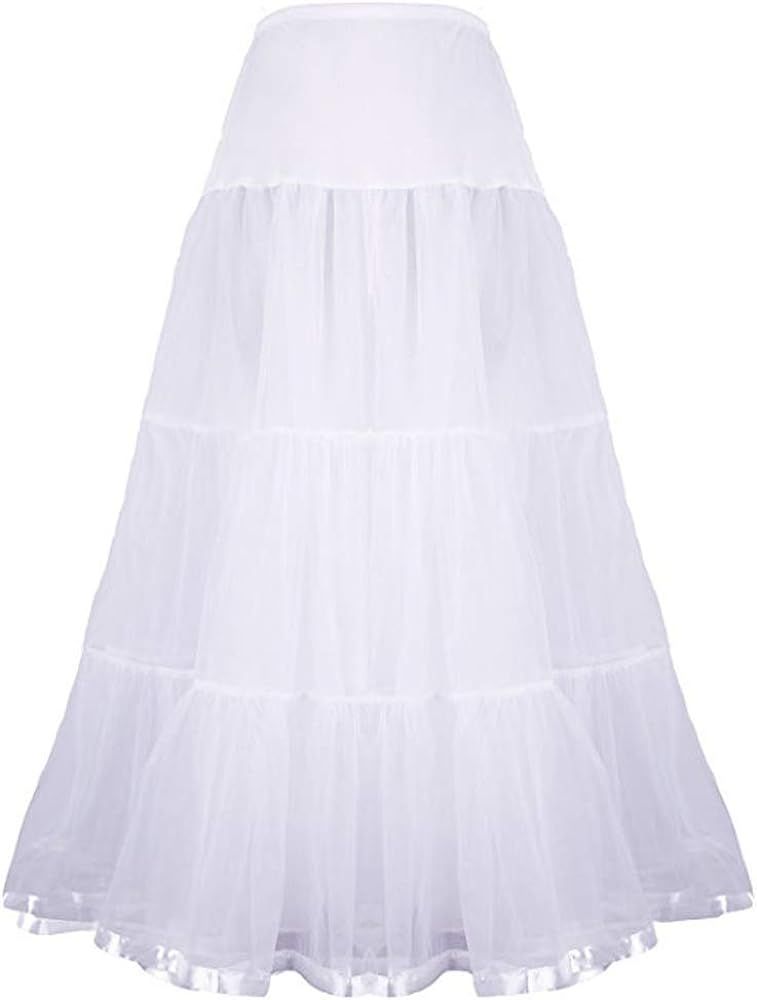 Women's Floor Length Wedding Petticoat Long Underskirt for Formal Dress | Amazon (US)