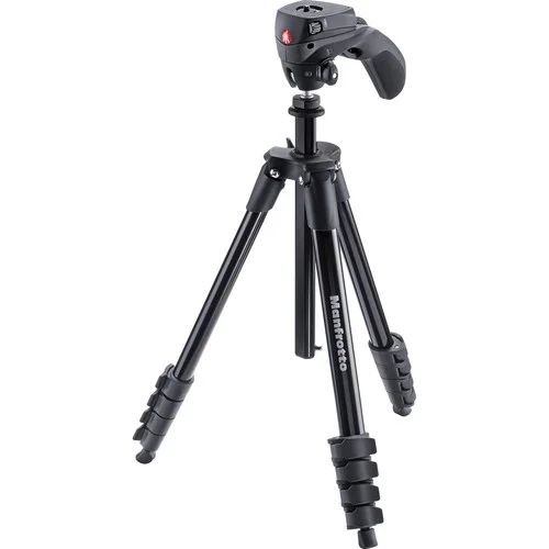 Manfrotto Compact Action Aluminum Tripod (Black) | Walmart (US)