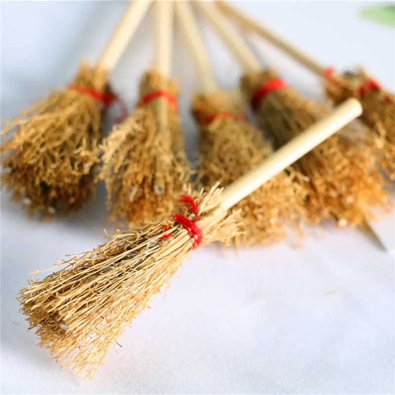 10pcs Mini Broom Red Rope Straw Brooms Hanging Halloween Accessories Costume Witch Broom Hallowee... | Temu Affiliate Program