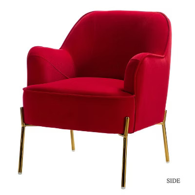 Odo Upholstered Accent Arm Chair Velvet | Karat Home | Target