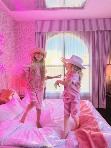 Nashville girls trip- matching pink gingham pjs 

#LTKkids #LTKfamily #LTKbaby