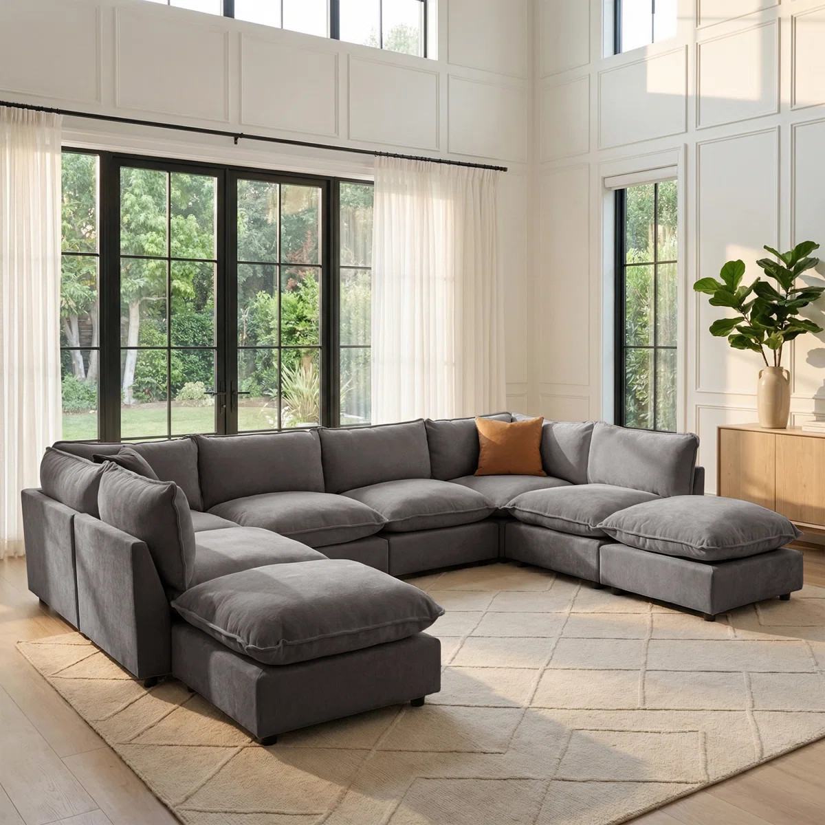 Heffernan Oversized Composable Modular Sofa | Wayfair North America