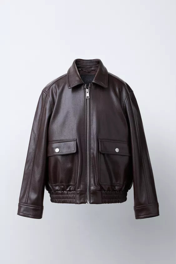 FAUX LEATHER JACKET WITH POCKETS | Zara US