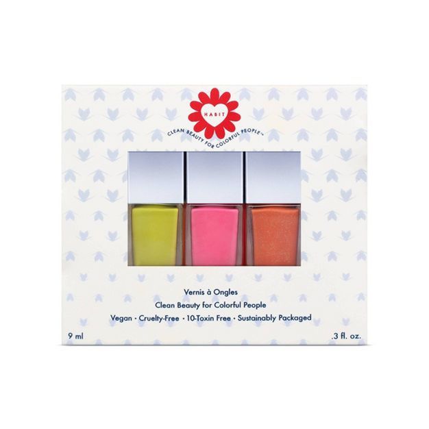 Habit Cosmetics Baby Nail Polish Trio - Flower Child - 0.3 fl oz | Target