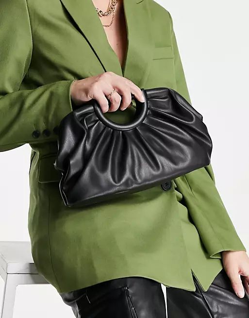 ASOS DESIGN cut out grab clutch bag in black | ASOS (Global)